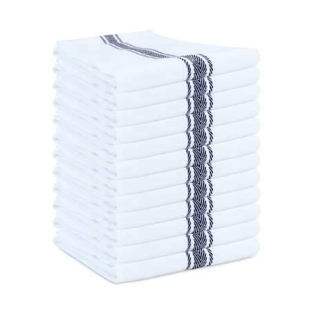 Monarch Brands Herringbone Tea Towels , Black, 288PK SC-HTBK-24-CS